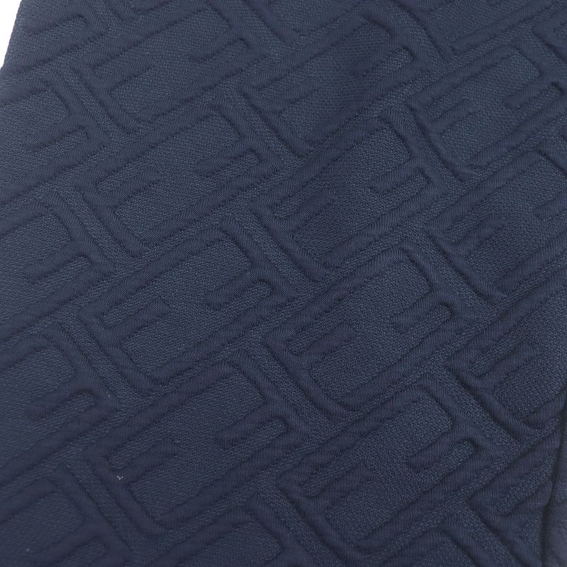 Fendi 2022 Fb0496 FF Logo Zucca Embossed Sweatpants Jogger Pants Navy 48 Made