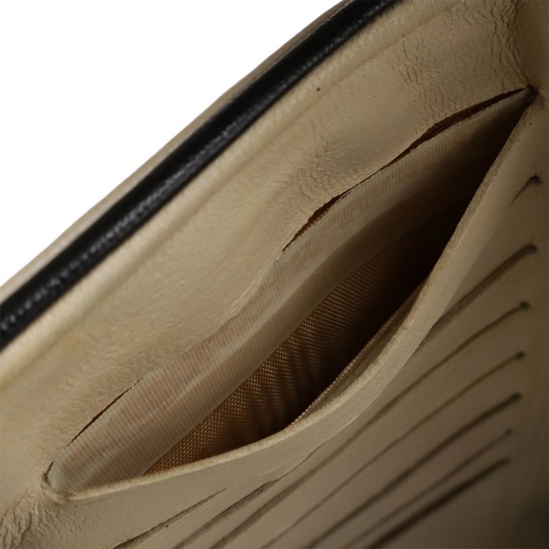 Chanel 255 Bifold Long Wallet Bifold Long Wallet Leather Ivory Silver Hardware