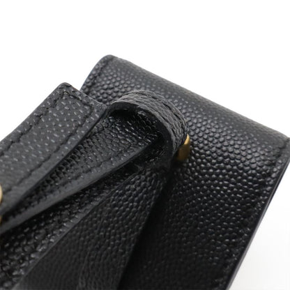 Saint Laurent Paris YSL Yves Saint Laurent Airpods Earphone Case Leather Black