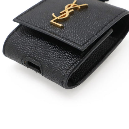 Saint Laurent Paris YSL Yves Saint Laurent Airpods Earphone Case Leather Black