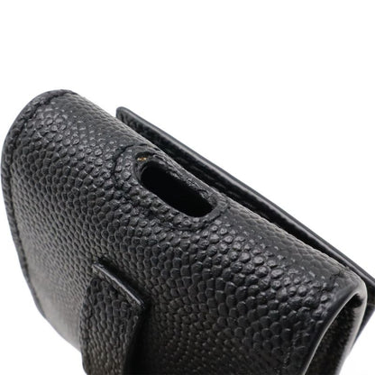 Saint Laurent Paris YSL Yves Saint Laurent Airpods Earphone Case Leather Black