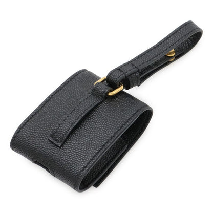 Saint Laurent Paris YSL Yves Saint Laurent Airpods Earphone Case Leather Black