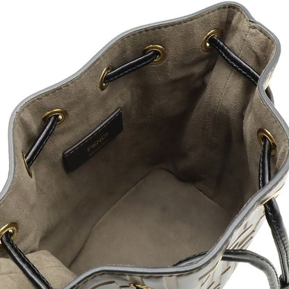 Fendi Zucca Pattern FF Motif Mont Trezor Handbag Mini Bag Drawstring Shape