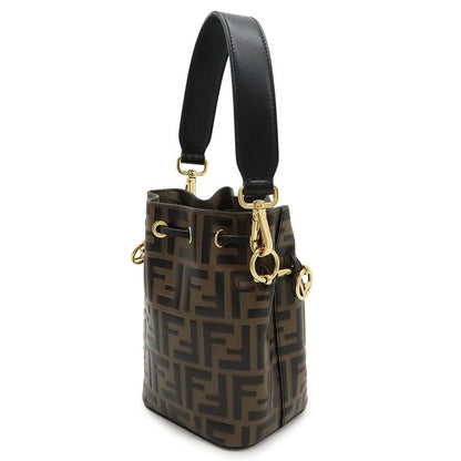 Fendi Zucca Pattern FF Motif Mont Trezor Handbag Mini Bag Drawstring Shape