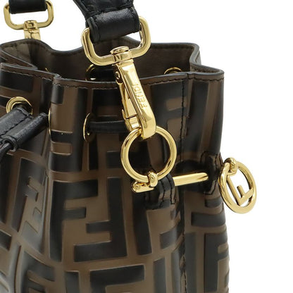 Fendi Zucca Pattern FF Motif Mont Trezor Handbag Mini Bag Drawstring Shape