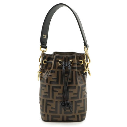 Fendi Zucca Pattern FF Motif Mont Trezor Handbag Mini Bag Drawstring Shape
