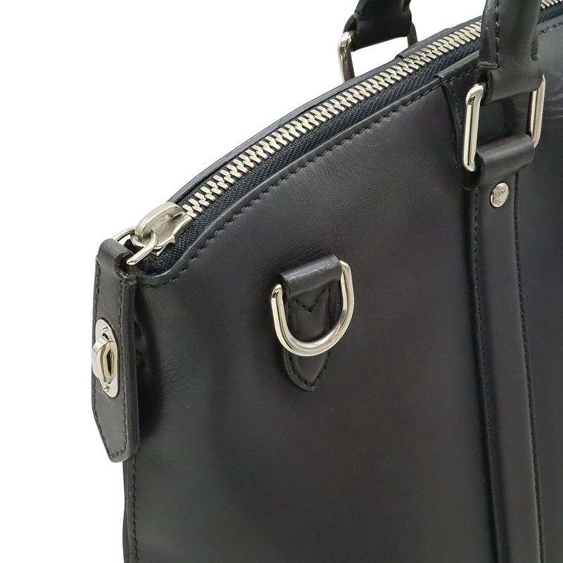 Louis Vuitton Cuir Ombre Cabas Tote Bag 2WAY Handbag Dark Grey Silver Hardware