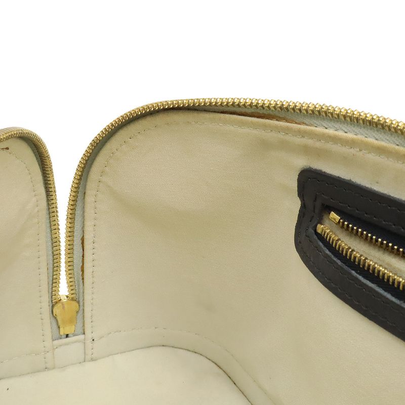 Louis Vuitton Monogram Mini Alma Long Handbag Tote Bag Horizontal Canvas Blue