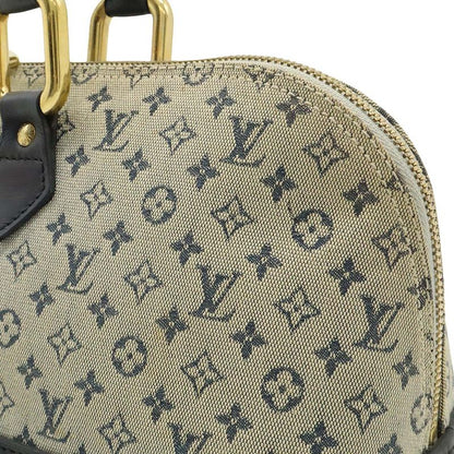 Louis Vuitton Monogram Mini Alma Long Handbag Tote Bag Horizontal Canvas Blue
