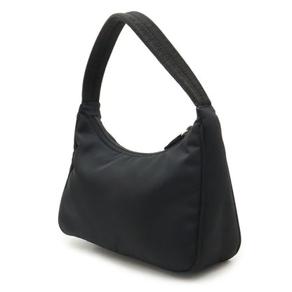 Prada Triangle Logo Accessory Pouch Handbag Mini Bag Party Bag Nylon NERO Black