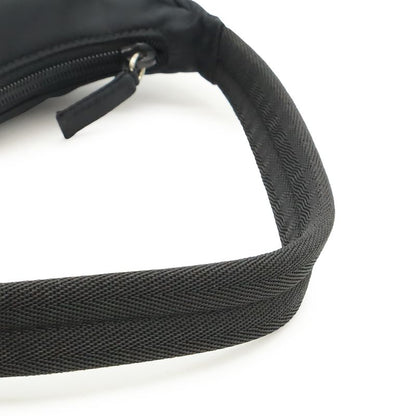 Prada Triangle Logo Accessory Pouch Handbag Mini Bag Party Bag Nylon NERO Black