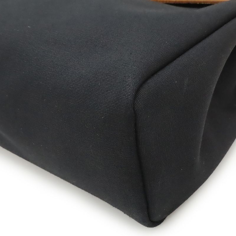 Hermes Herbag PM Handbag 2WAY Shoulder Bag Toile Ashe Toile Offiche Leather