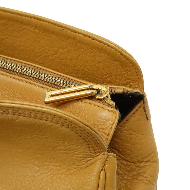 Loewe Anagram Shoulder Bag Crossbody Leather Brown Gold Hardware