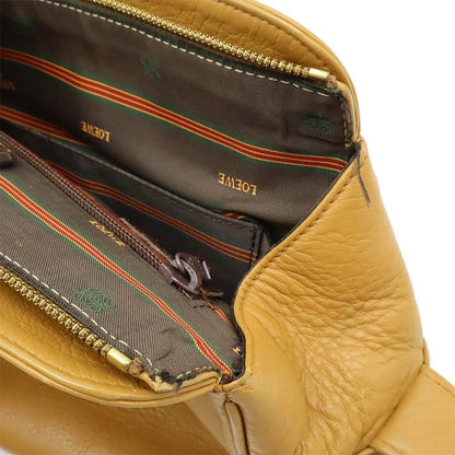 Loewe Anagram Shoulder Bag Crossbody Leather Brown Gold Hardware