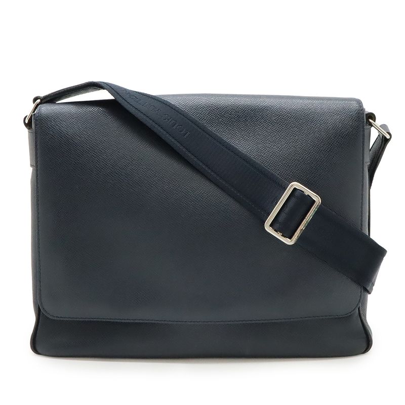 Louis Vuitton Taiga Romain MM Shoulder Bag Messenger Bag Leather Boreal Dark
