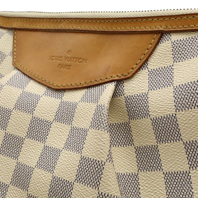 Louis Vuitton Damier Azure Siracusa PM Shoulder Bag Crossbody With Initials