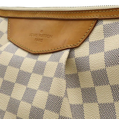 Louis Vuitton Damier Azure Siracusa PM Shoulder Bag Crossbody With Initials