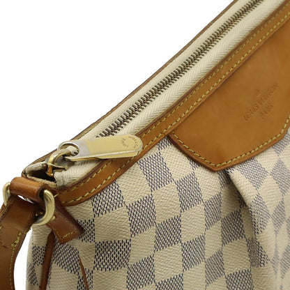 Louis Vuitton Damier Azure Siracusa PM Shoulder Bag Crossbody With Initials