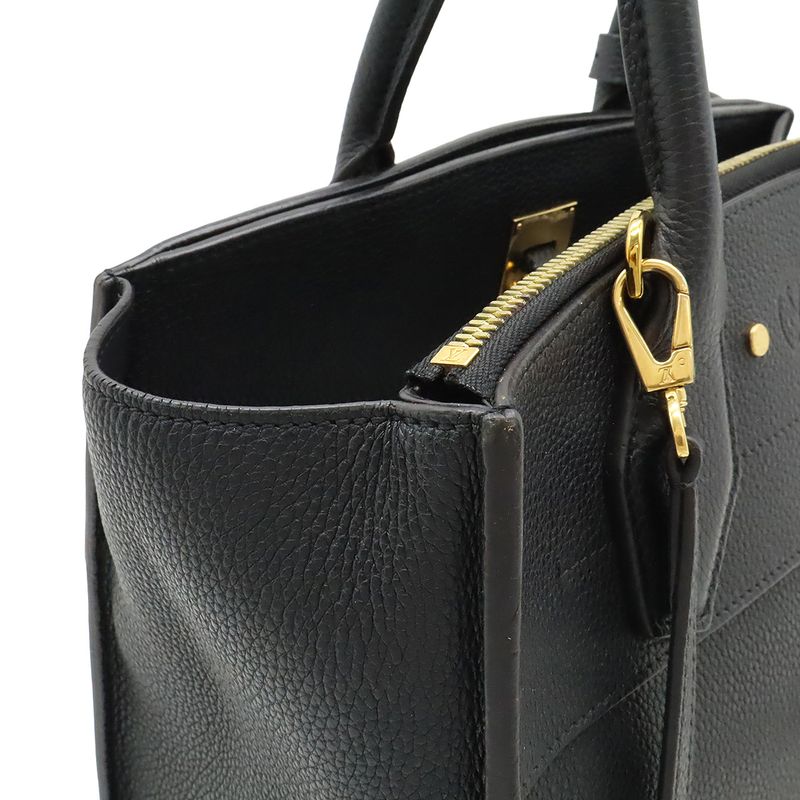 Louis Vuitton City Steamer PM Handbag 2WAY Shoulder Bag Leather Noir Black