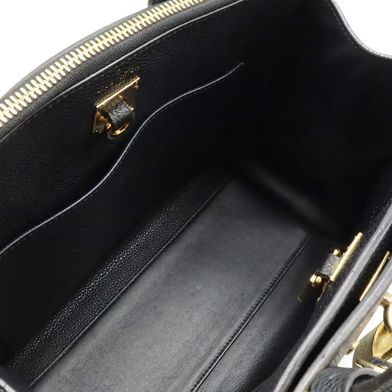 Louis Vuitton City Steamer PM Handbag 2WAY Shoulder Bag Leather Noir Black