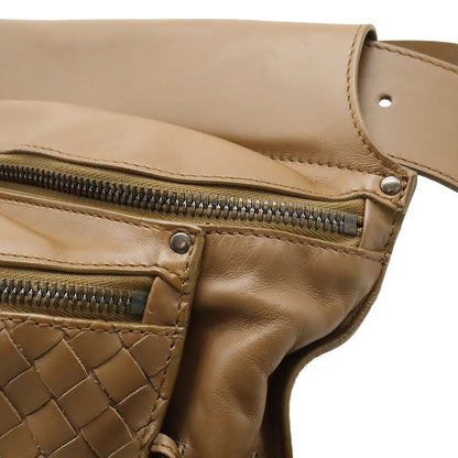 Bottega Veneta Veneta Intrecciato Waist Bag Body Bag Leather Brown 121604