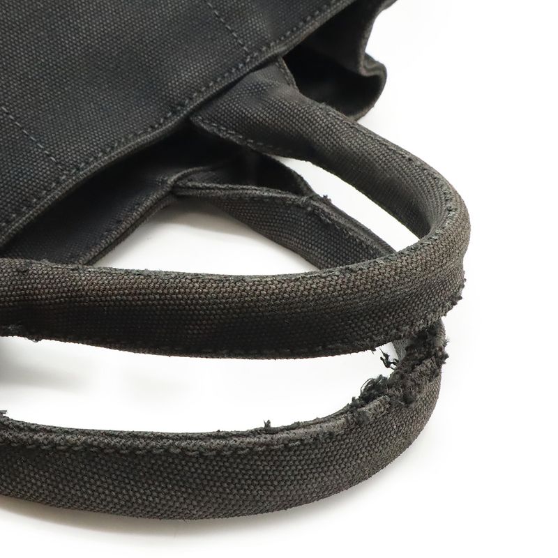 Prada Canapa Tote Bag 2WAY Shoulder Bag Crossbody Bijoux Studded Canvas NERO