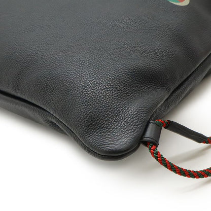 Gucci Print Coco Capitan Drawstring Backpack Sac 2WAY Tote Leather Black 494053