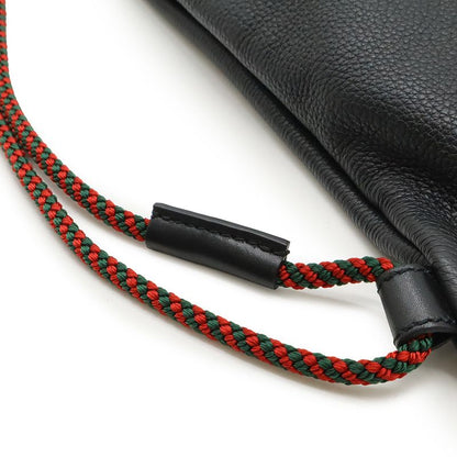 Gucci Print Coco Capitan Drawstring Backpack Sac 2WAY Tote Leather Black 494053