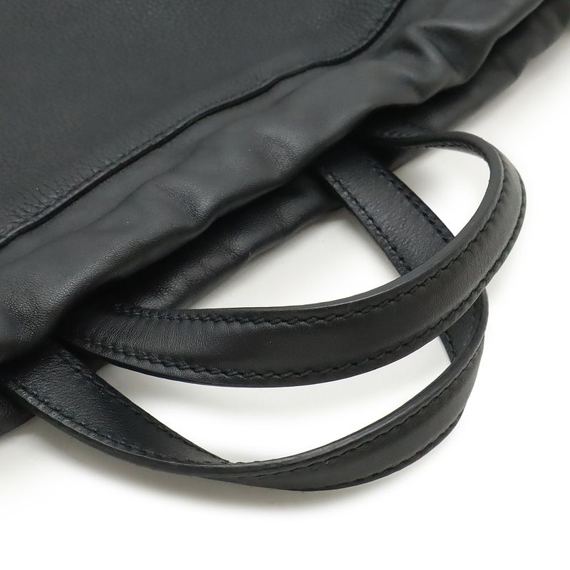 Gucci Print Coco Capitan Drawstring Backpack Sac 2WAY Tote Leather Black 494053