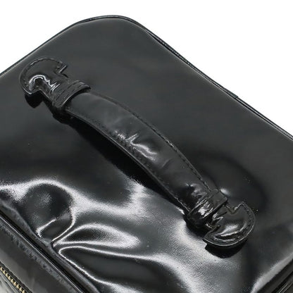 Chanel Coco Mark Enamel Vanity Bag Handbag Cosmetic Pouch Makeup Pouch Patent