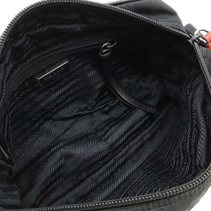 Prada Metal Applique Triangle Logo Shoulder Bag Pochette Crossbody Nylon