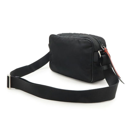 Prada Metal Applique Triangle Logo Shoulder Bag Pochette Crossbody Nylon