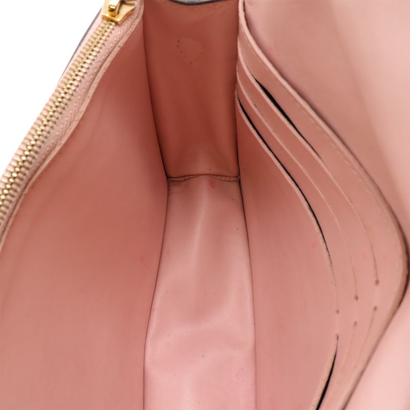 Louis Vuitton Monogram Portefeuille Fleur Chain Shoulder Bag 2WAY Clutch Bag