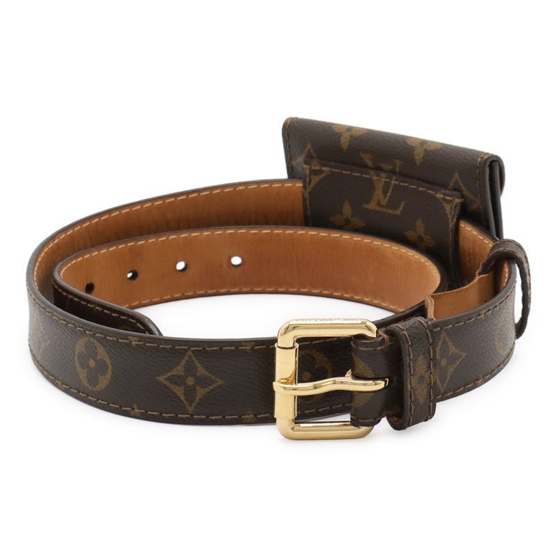 Louis Vuitton Monogram Santure Pochette Solo Belt With Pouch Waist Bag Hip Bag