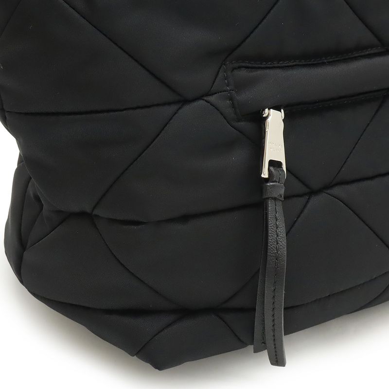 Prada Small Padded Re-nylon Tote Handbag 2WAY Shoulder Bag Nylon NERO Black