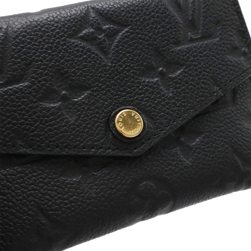 Louis Vuitton Monogram Empreinte Pochette Cles Coin Case Coin Purse Noir Black