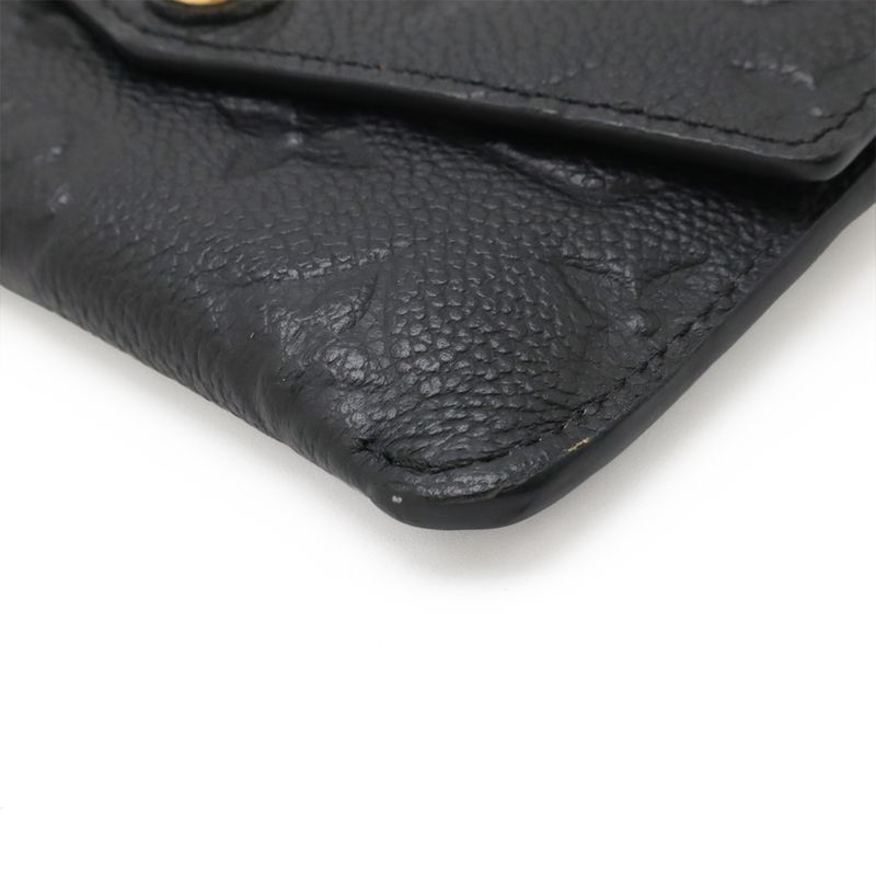 Louis Vuitton Monogram Empreinte Pochette Cles Coin Case Coin Purse Noir Black