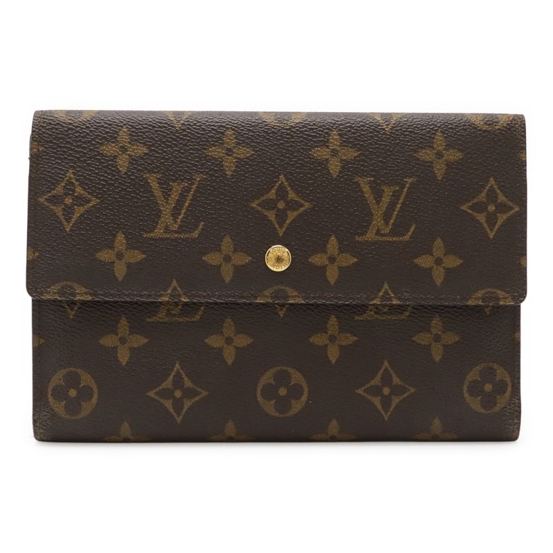 Louis Vuitton Monogram Pochette Passepol Trifold Long Wallet Trifold Long