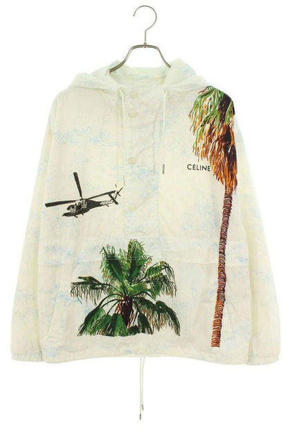 Celine 2w828397u Windproof Nylon Anorak Blouson Men's 46