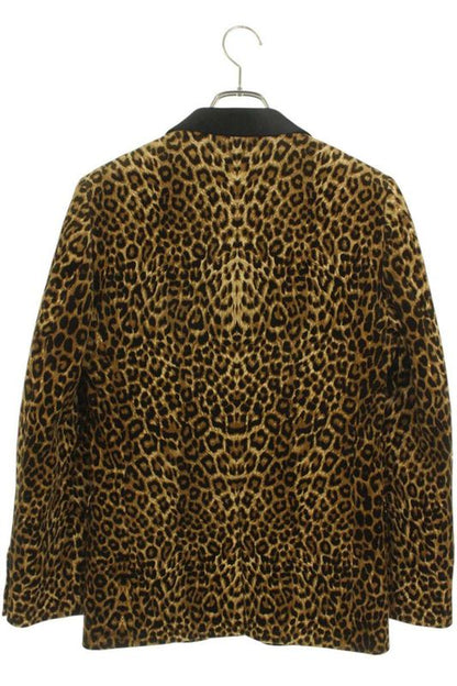 Celine 2v094767k Lapel Switch Leopard Tailored Jacket Men's 44