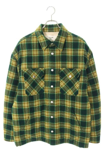 Celine By Edith Liman 22AW 2w705499r Wool Check Overshirt Blouson Men's 48