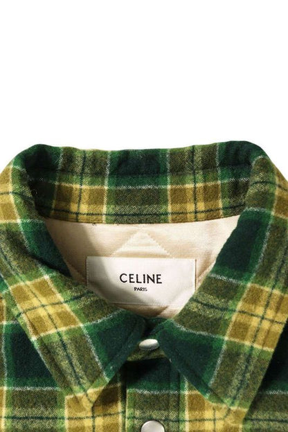 Celine By Edith Liman 22AW 2w705499r Wool Check Overshirt Blouson Men's 48