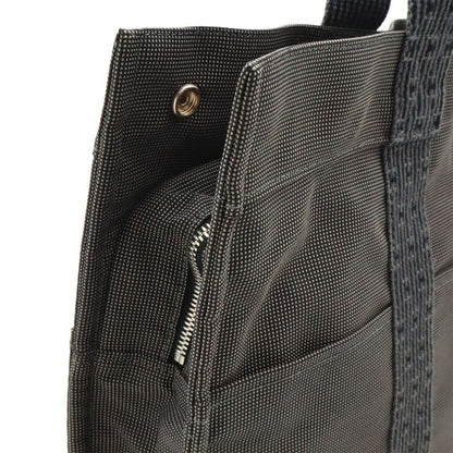 Hermes Her Line Tote MM Tote Handbag Canvas Gray Black Silver Hardware