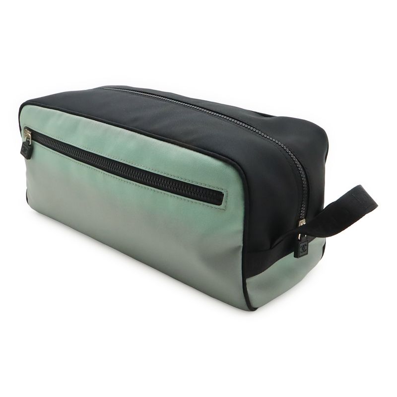 Chanel Sport Line Coco Mark Shoe Case Shoe Bag Travel Pouch Nylon Canvas Gray