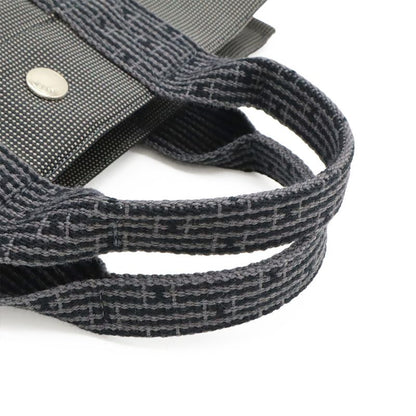 Hermes Her Line Tote PM Tote Handbag Mini Tote Canvas Gray Black Silver