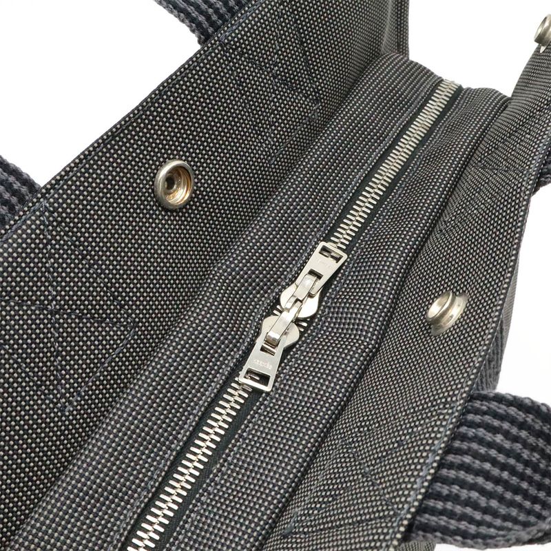 Hermes Her Line Tote PM Tote Handbag Mini Tote Canvas Gray Black Silver