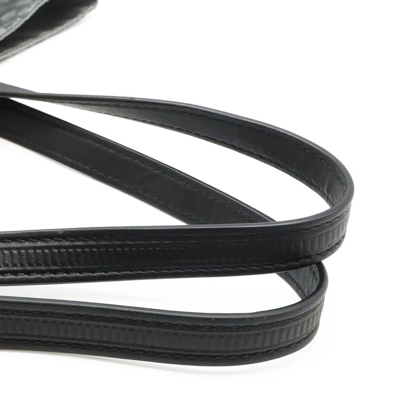 Bottega Veneta Intreccio Illusion Tote Shoulder Bag Nylon Leather Gray With