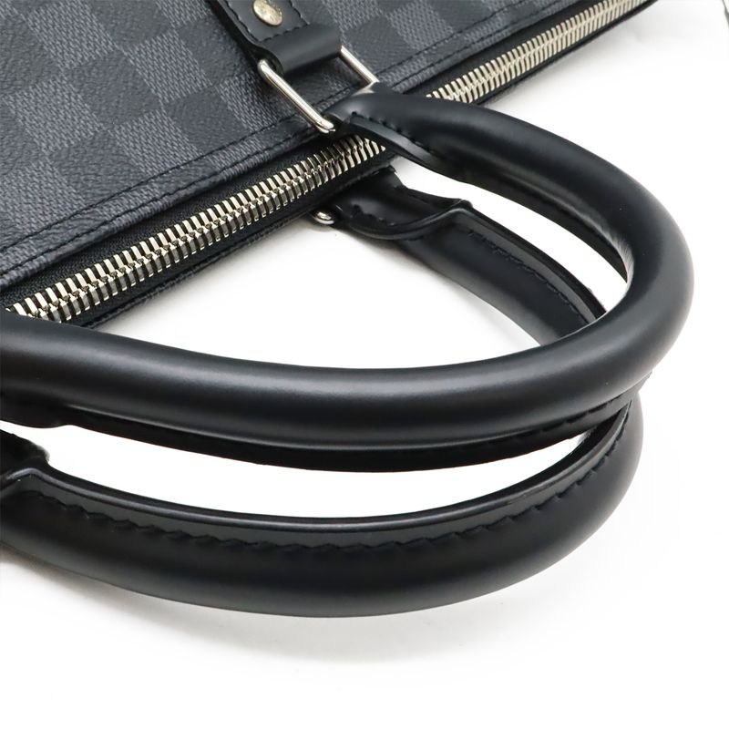 Louis Vuitton Damier Graphite Keepall Bandoliere 55 Boston Bag Travel Cabasn