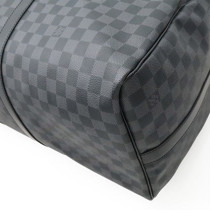 Louis Vuitton Damier Graphite Keepall Bandoliere 55 Boston Bag Travel Cabasn