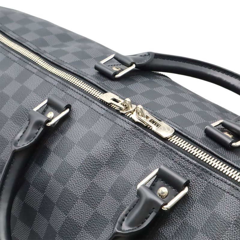 Louis Vuitton Damier Graphite Keepall Bandoliere 55 Boston Bag Travel Cabasn